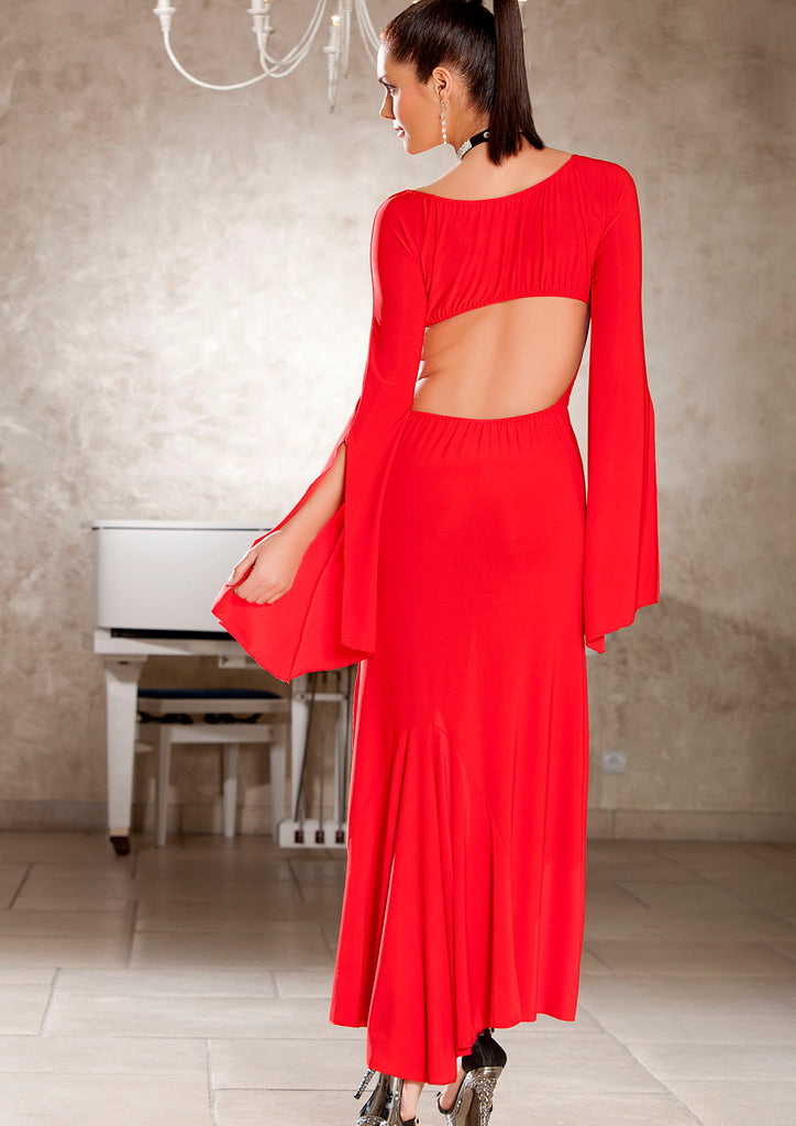 Robes longue asymétrique : rouge