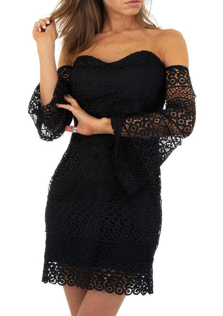 Robes bustier dentelle : noir