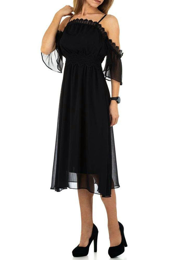 Robes bustier bretelles dentelles : noir