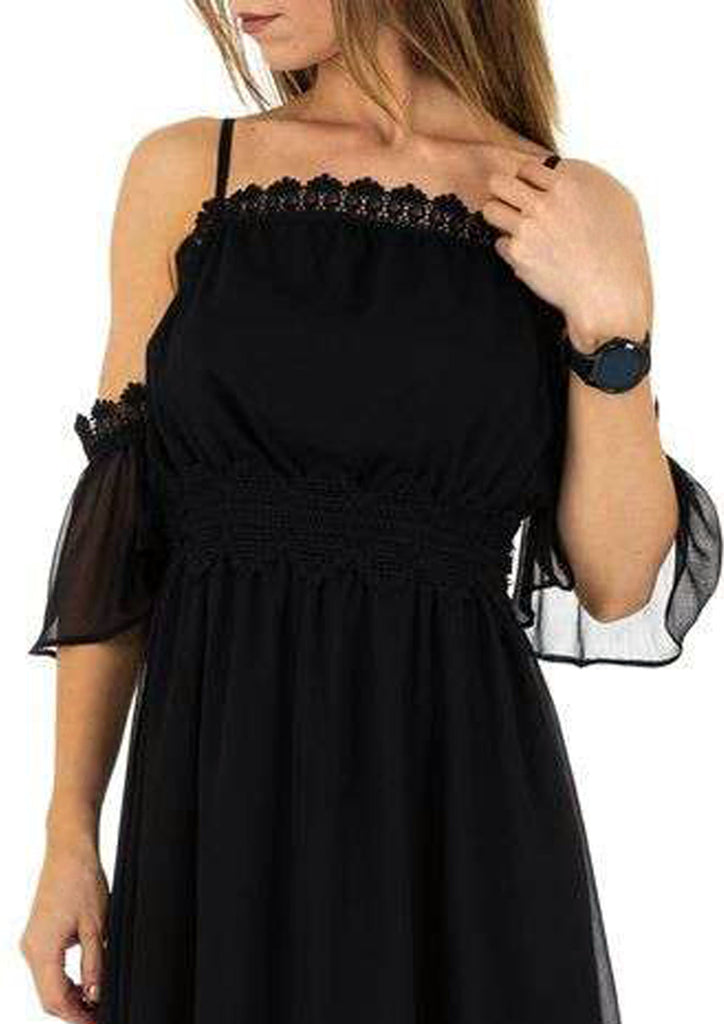Robes bustier bretelles dentelles : noir