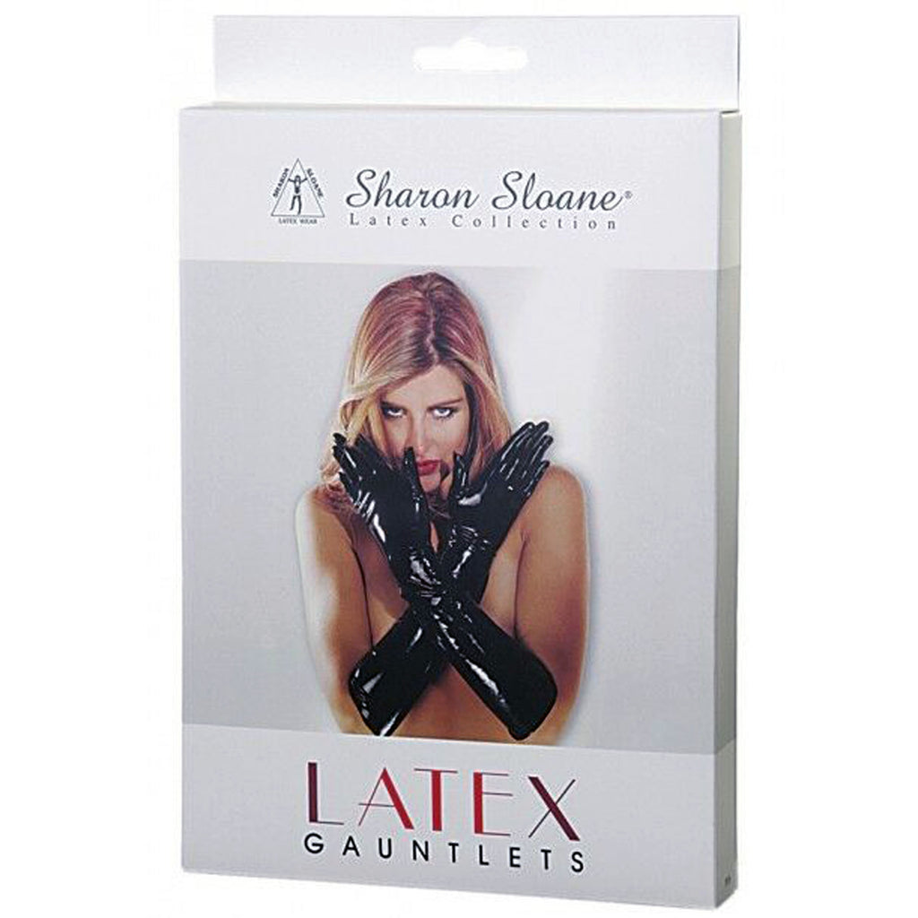 Gants longs en latex naturel : noir