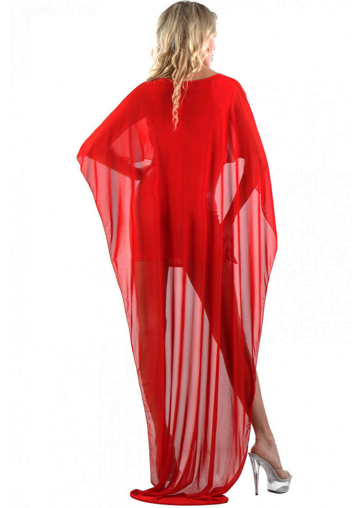 Robe courte wetlook traine résille : rouge